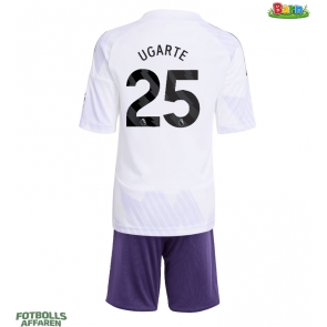 Manchester United Manuel Ugarte #25 Bortaställ Barn 2025-26 Kortärmad (+ Korta byxor)